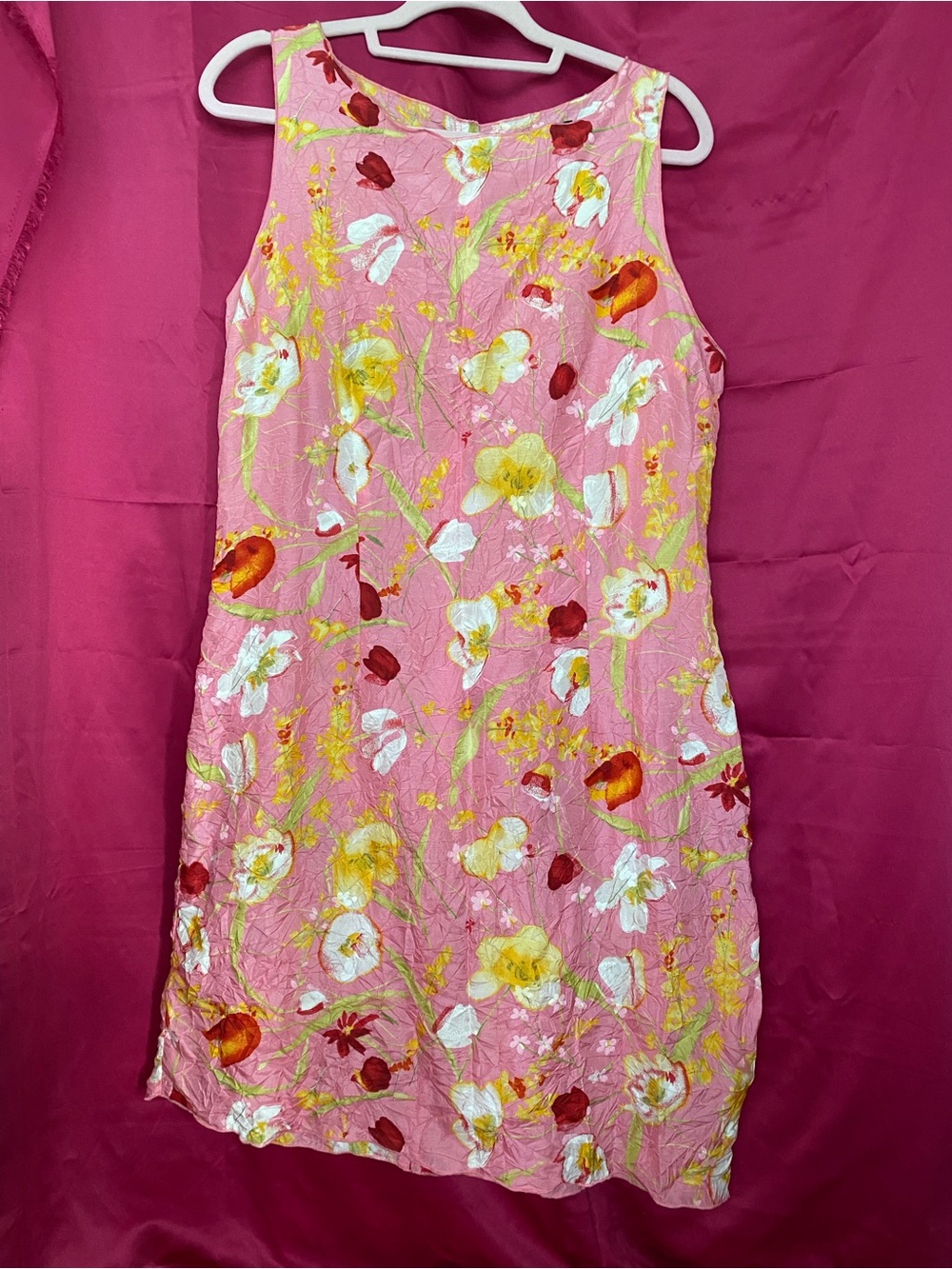 Floral Sleeveless Pink Summer Dress